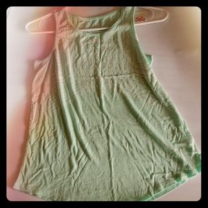 Justice mint glitter tank top